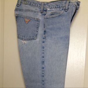 Vintage Guess Distressed Jeans Light Wash Size 28